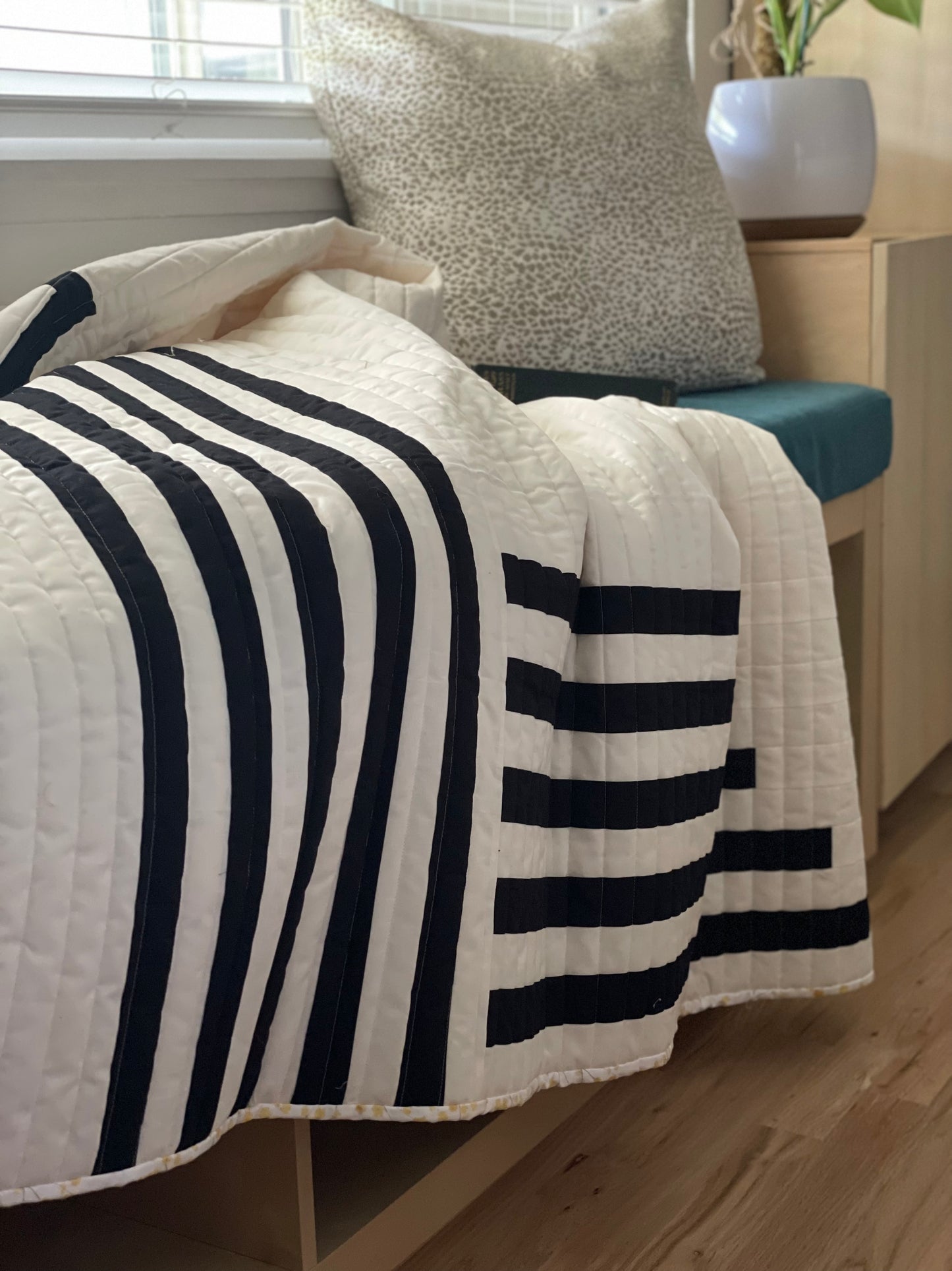 Stream Modern Quilt Pattern, Digital Download