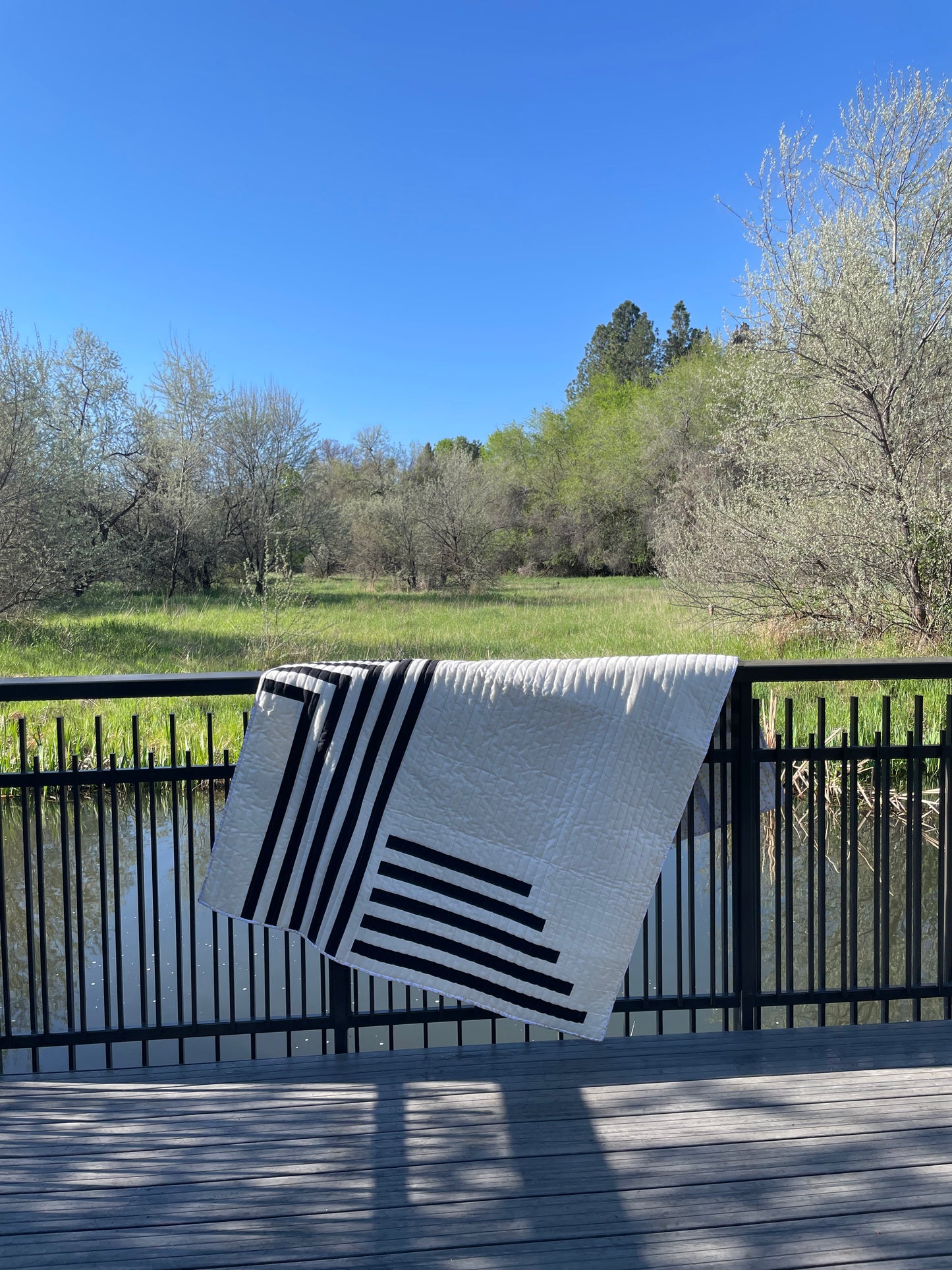 Stream Modern Quilt Pattern, Digital Download