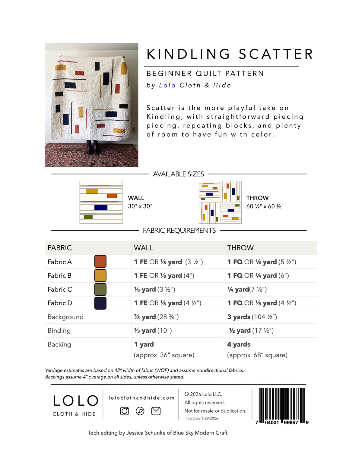 Kindling Scatter Modern Quilt Pattern | Beginner-Friendly