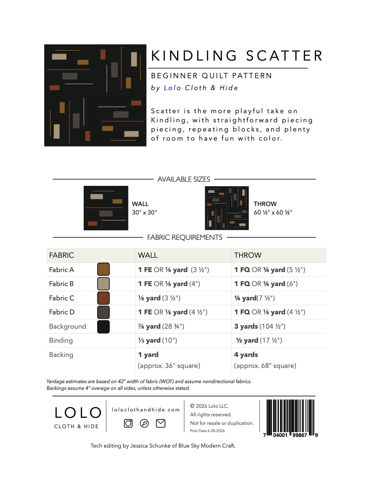Kindling Scatter Modern Quilt Pattern | Beginner-Friendly