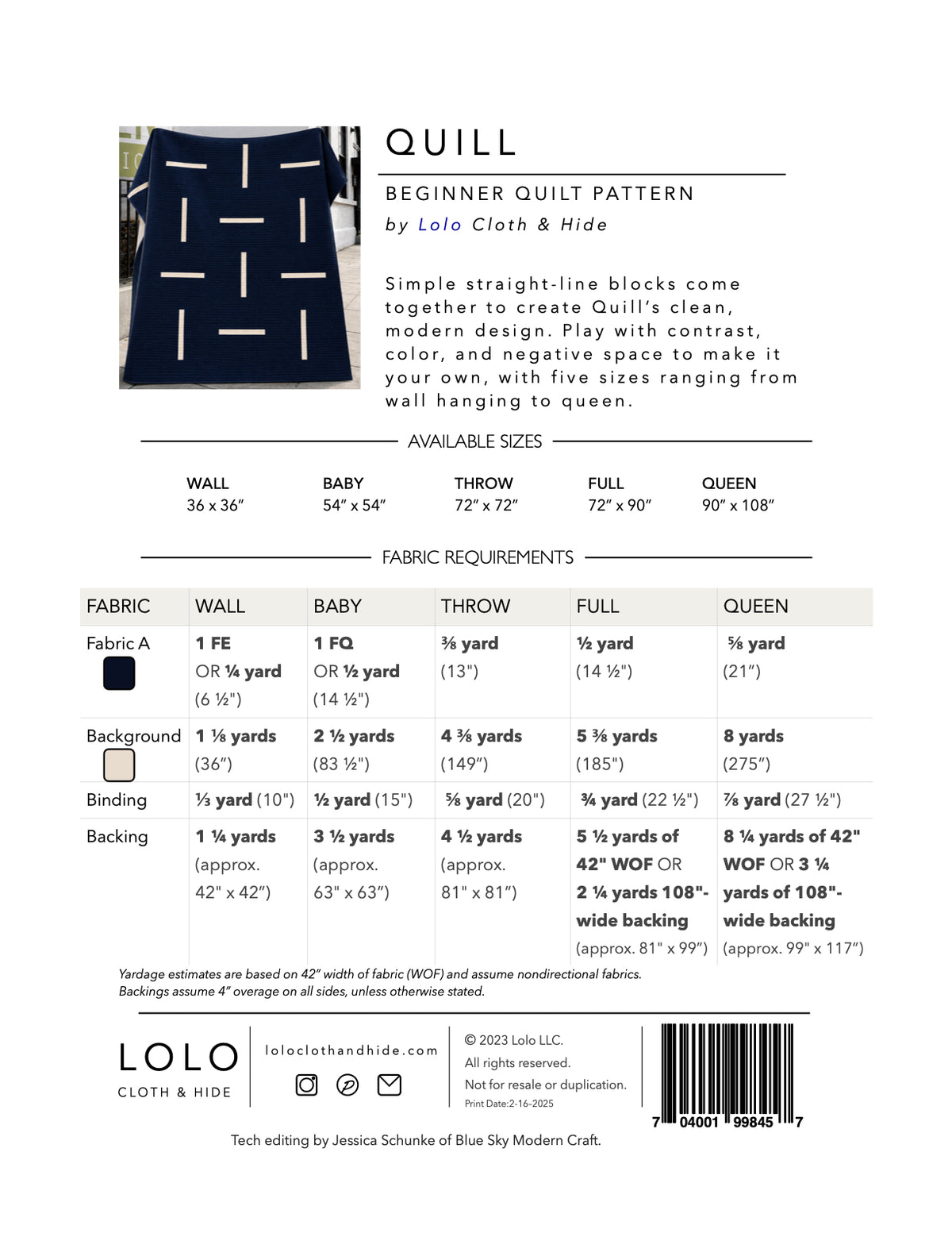 Quill Modern Quilt Pattern | Beginner-Friendly