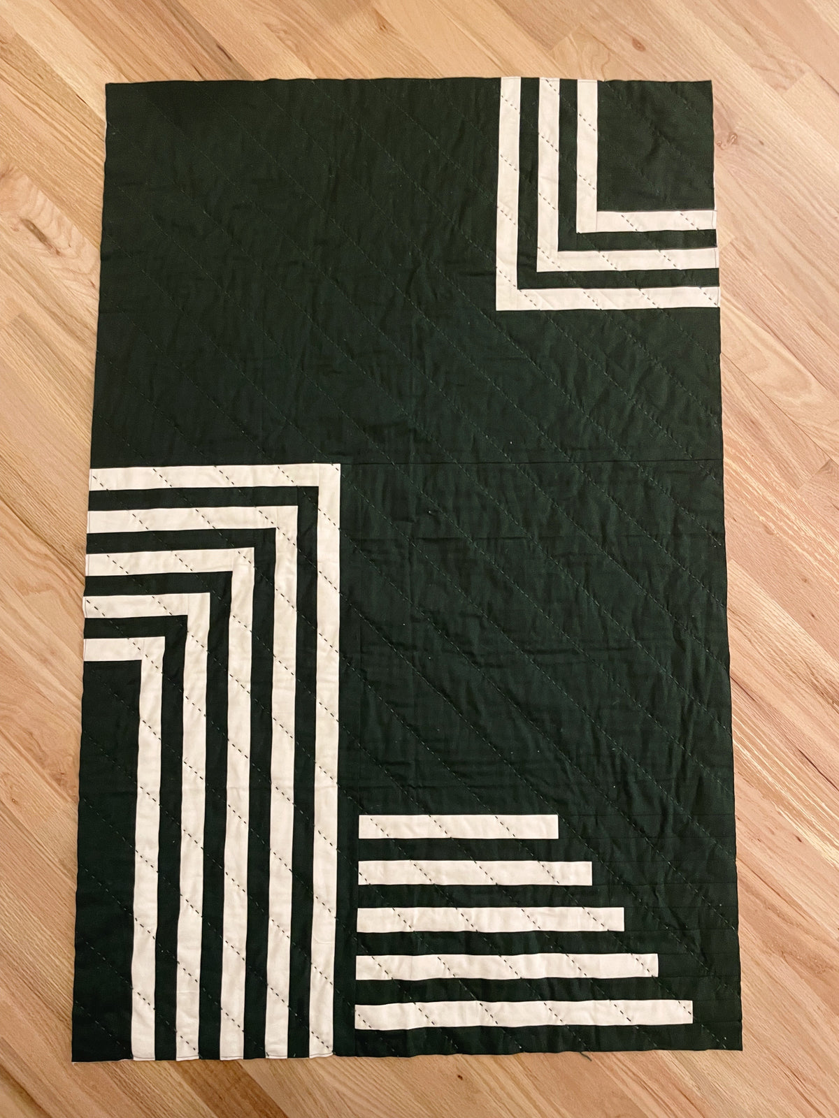 Stream Modern Geometric Quilt Pattern | Wall, Baby & Throw