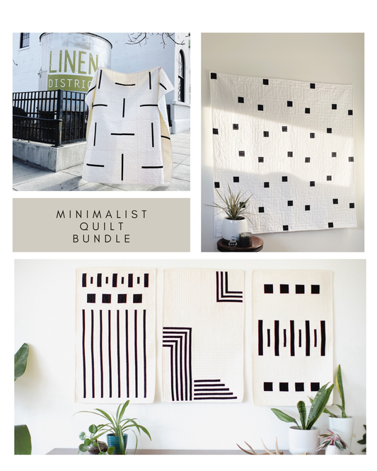 Minimalist Quilt Pattern Bundle, Digital Download